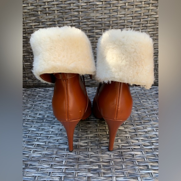 Philosophy di Lorenzo Serafini Shearling Fur Cuff Leather Boots, Size 40, NEW - Picture 8 of 11